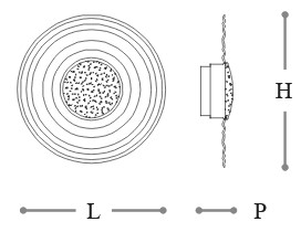 Licio Incanto Italamp Lamp - Dimensions